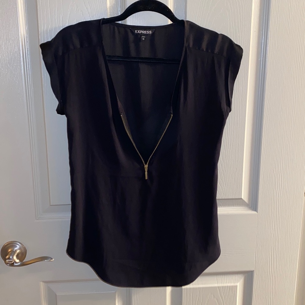 Express black business casual top